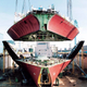 Illustration for article titled A giant bow suspended over a ship